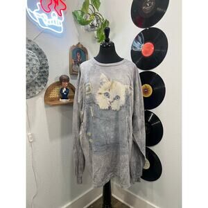 Vintage The Mountain Cat Long Sleeve T-Shirt – Tie-Dye Purple